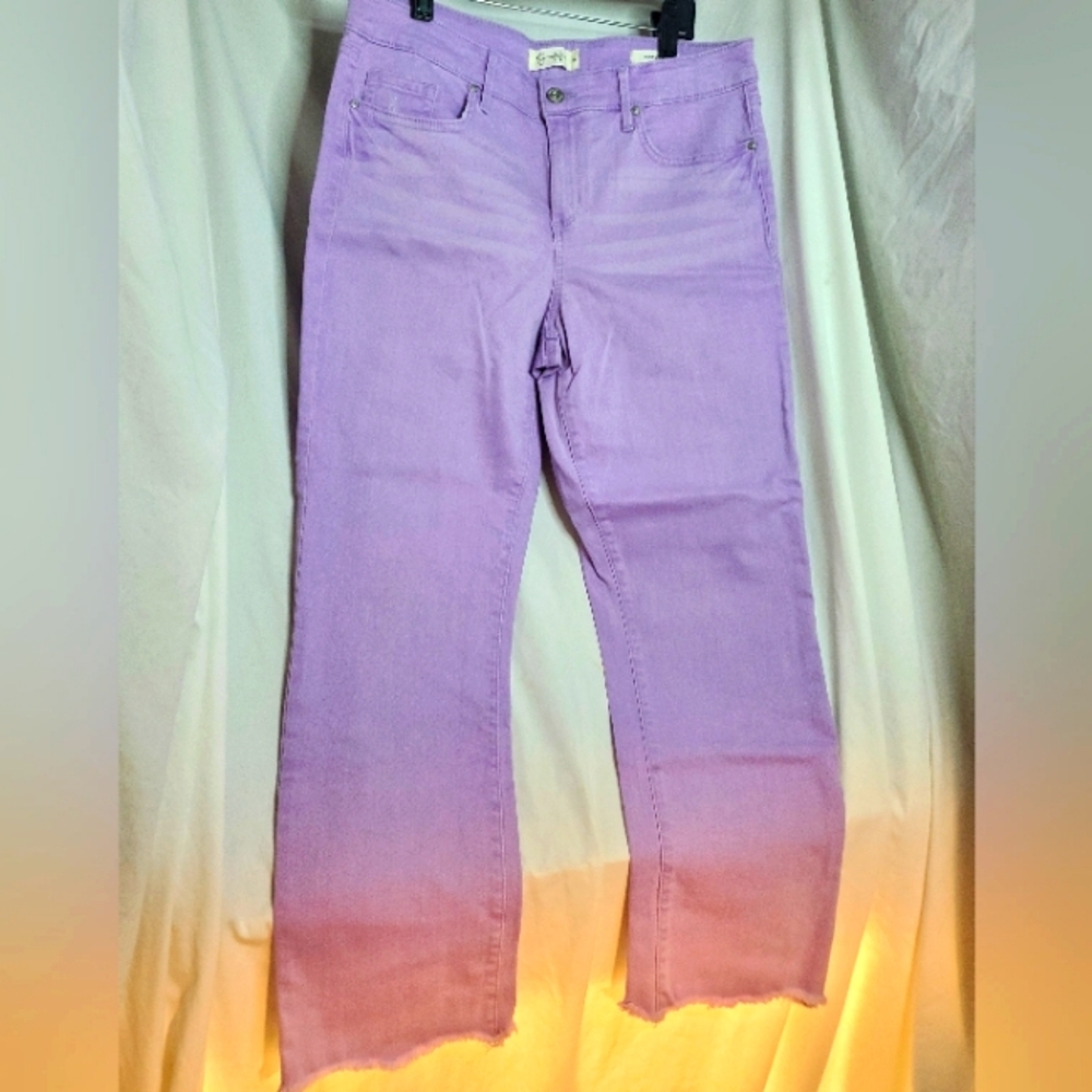 Jessica Simpson Lavender Jeans size 30 waist Arrow Straight Purple Distressed